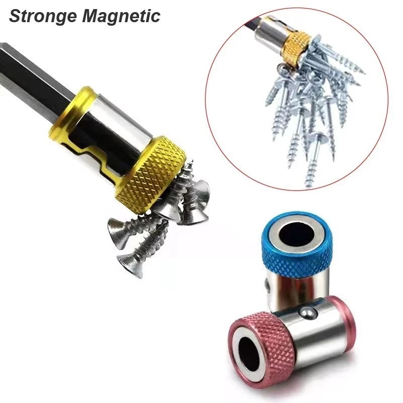 3 Universal Magnetic Ring Screwdriver Bit Magnetizer Metal Removable Adapter