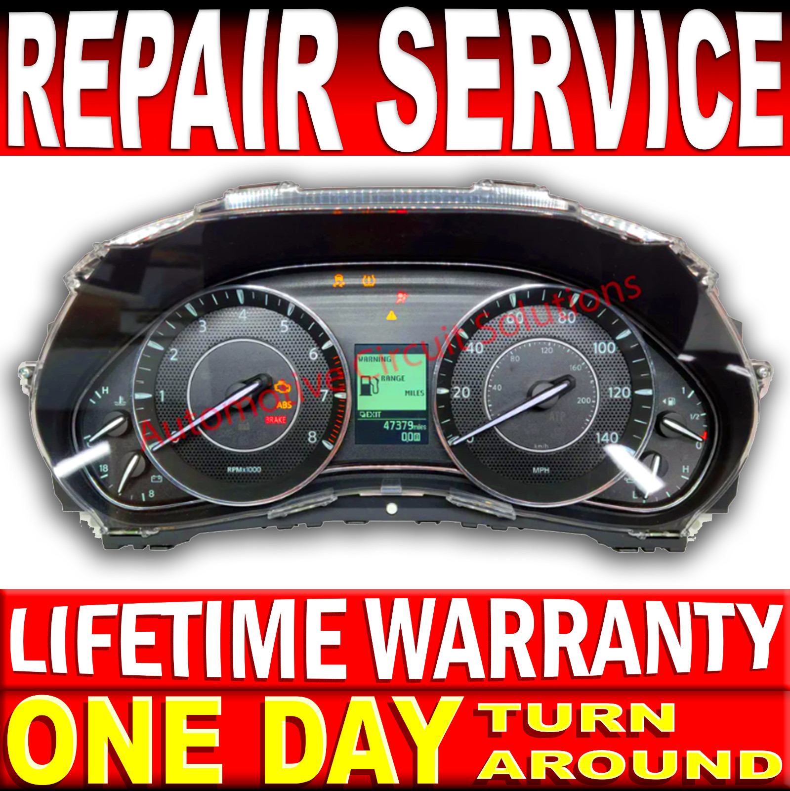 Infiniti QX80 QX70 QX60 QX50 Nissan Armada Gauge Cluster Repair Service