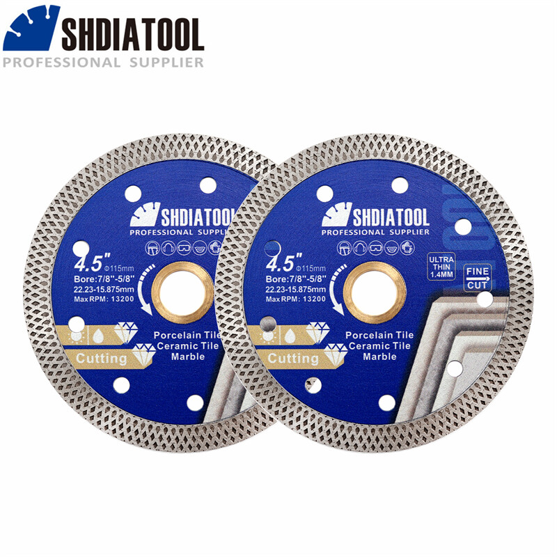 2pc Mesh Saw Blade Diamond Turbo Disc Tile Ceramic Cutting Wheel Angle Grinder