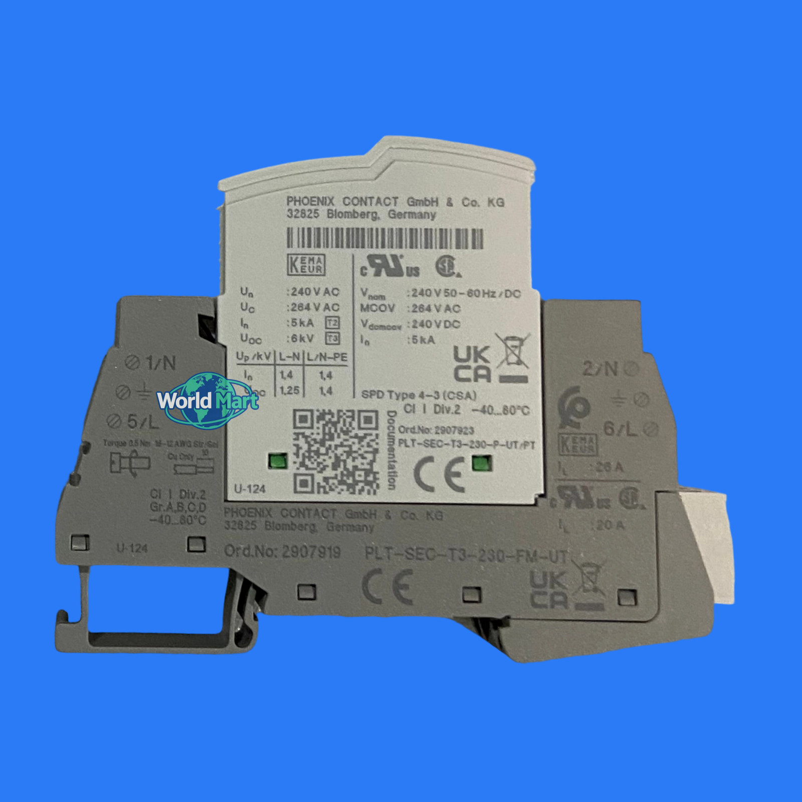 Brand new PHOENIX PLT-SEC-T3-230-FM-UT 2907919 Surge Protection 2907919