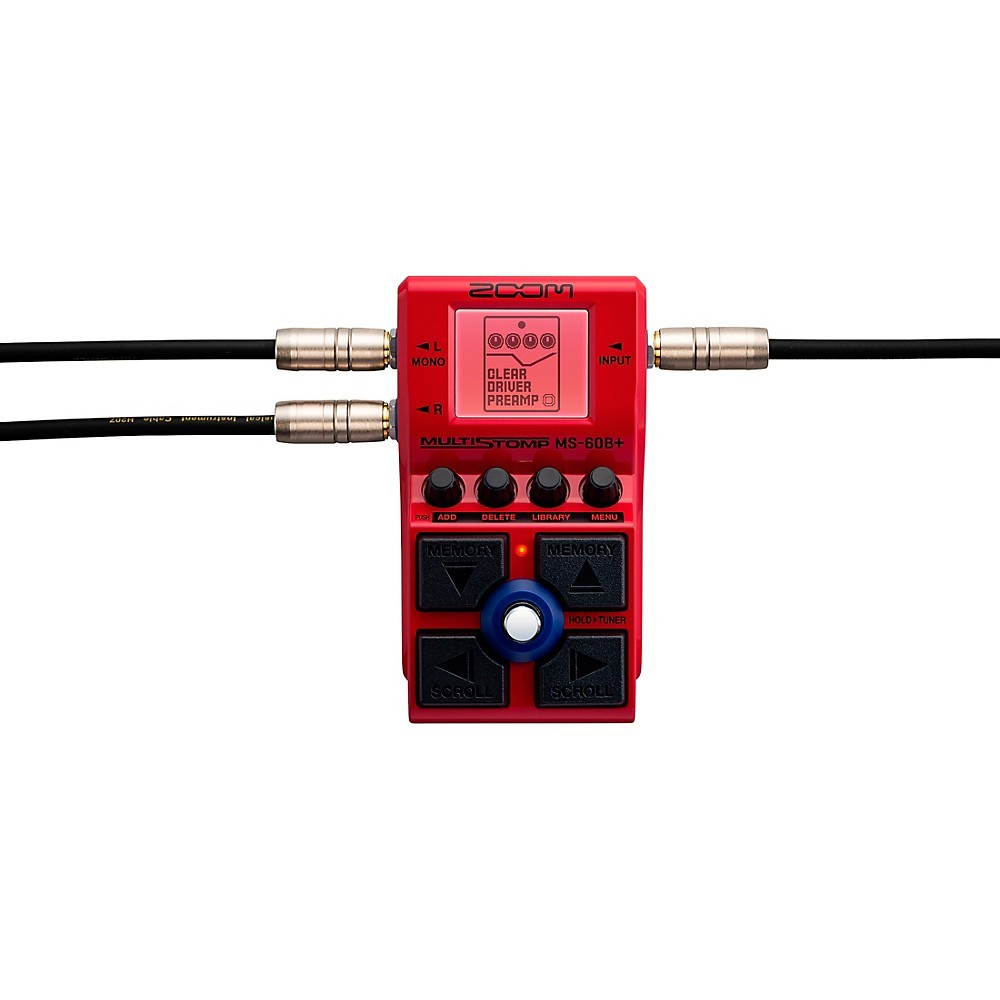 Zoom MS60B+ MultiStomp Bass Effects Pedal Red