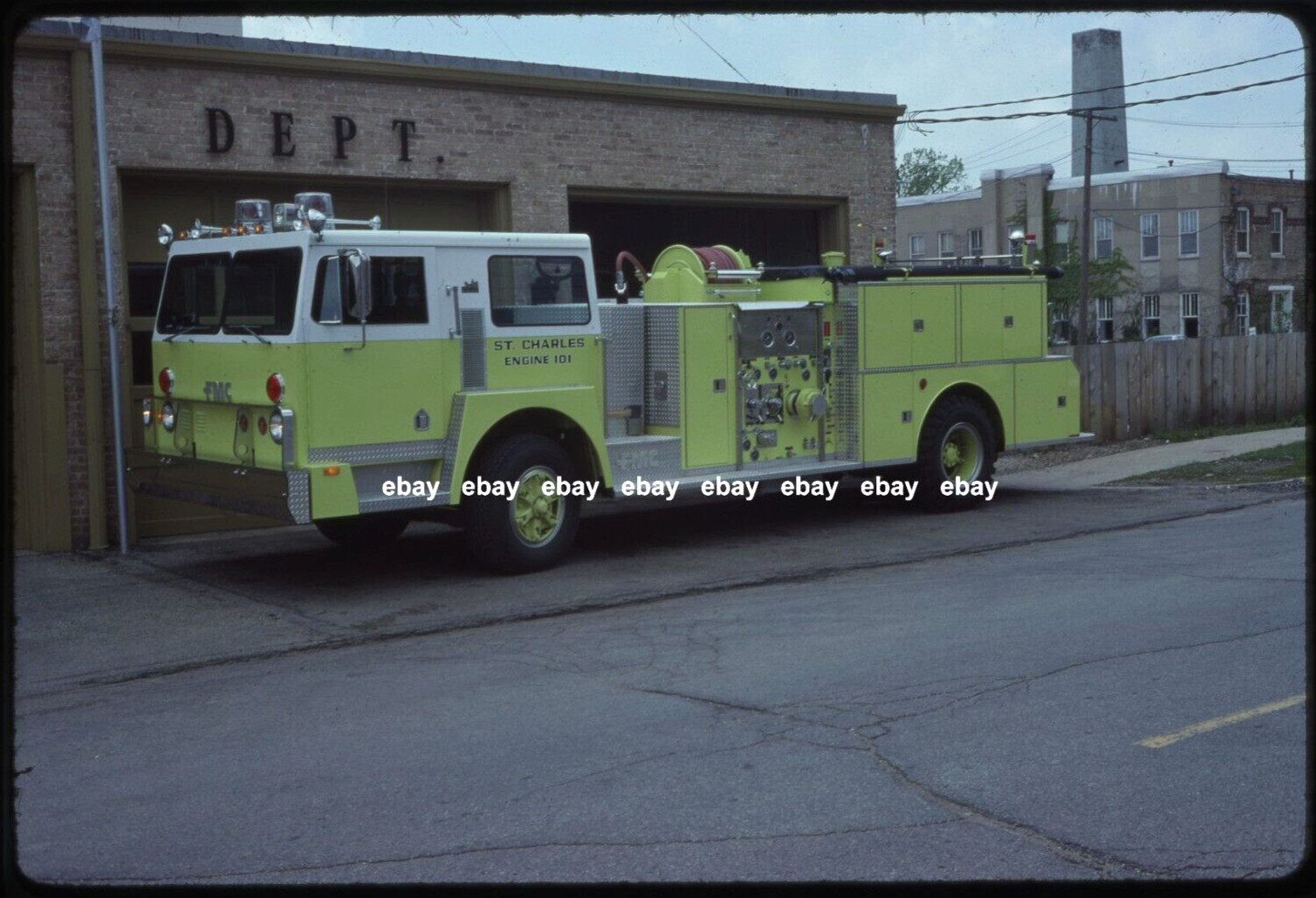 St Charles IL 1979 Hendrickson FMC pumper Fire Apparatus Slide