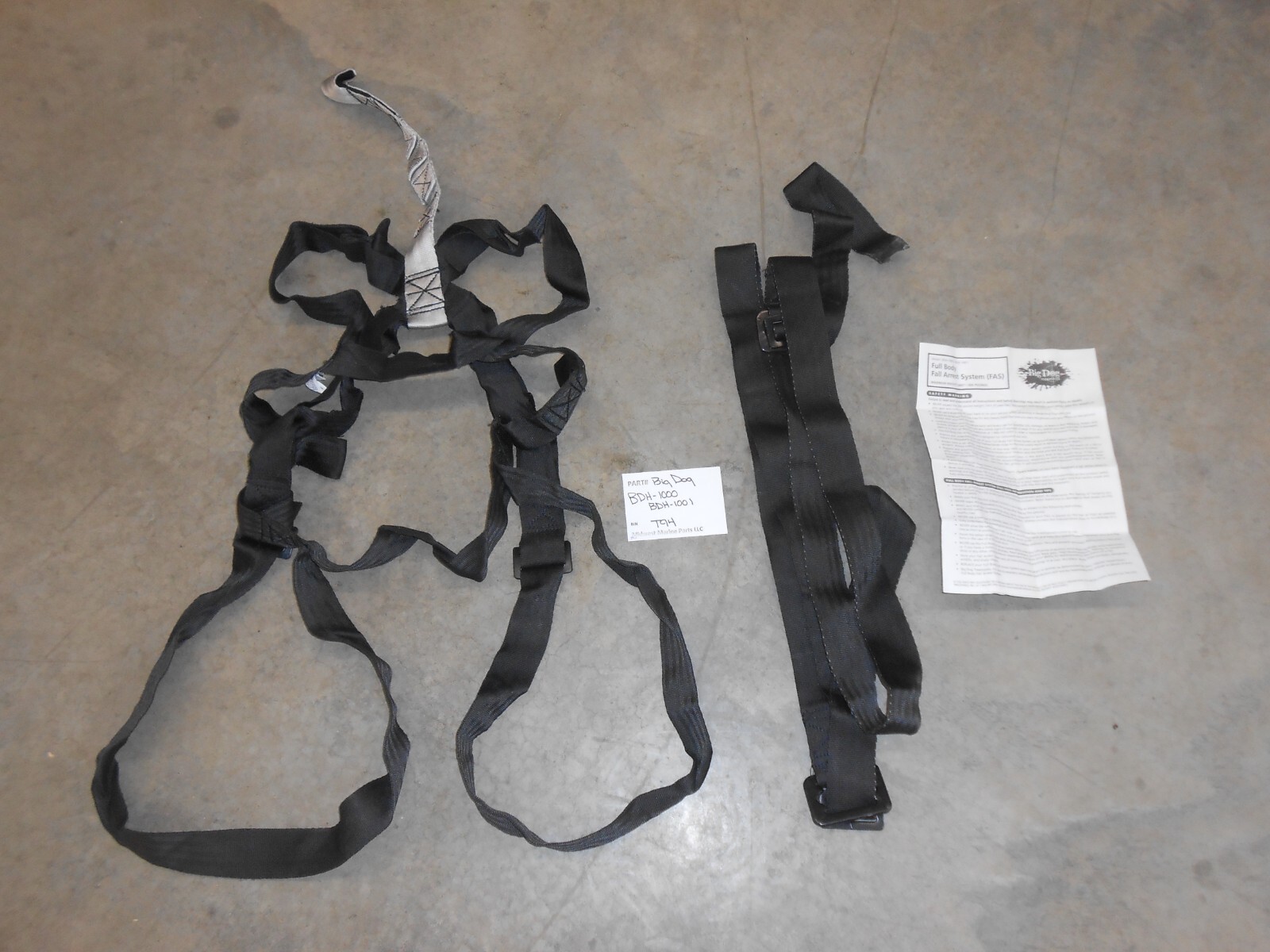 BDH-1000 Big Dog Tree Stand Personal Safety Harness Brown Straps Buckles T94