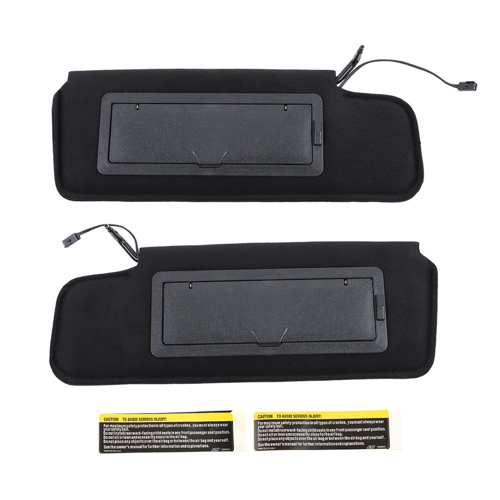 Labwork Left Right Front Sun Visors With Vanity Mirror For Corvette C4 1984-1996