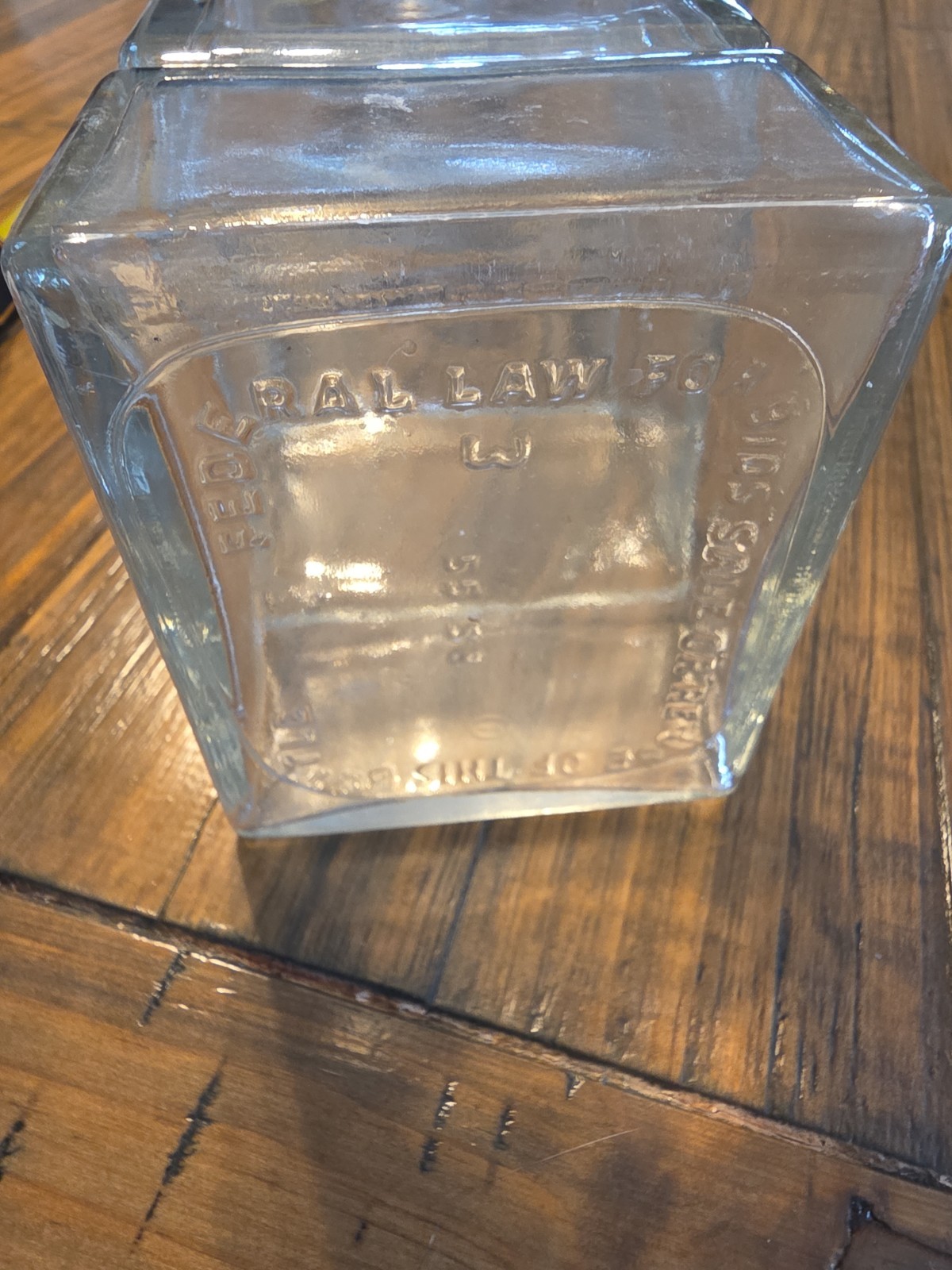 Vintage Whiskey Decanter with Logo on Stopper