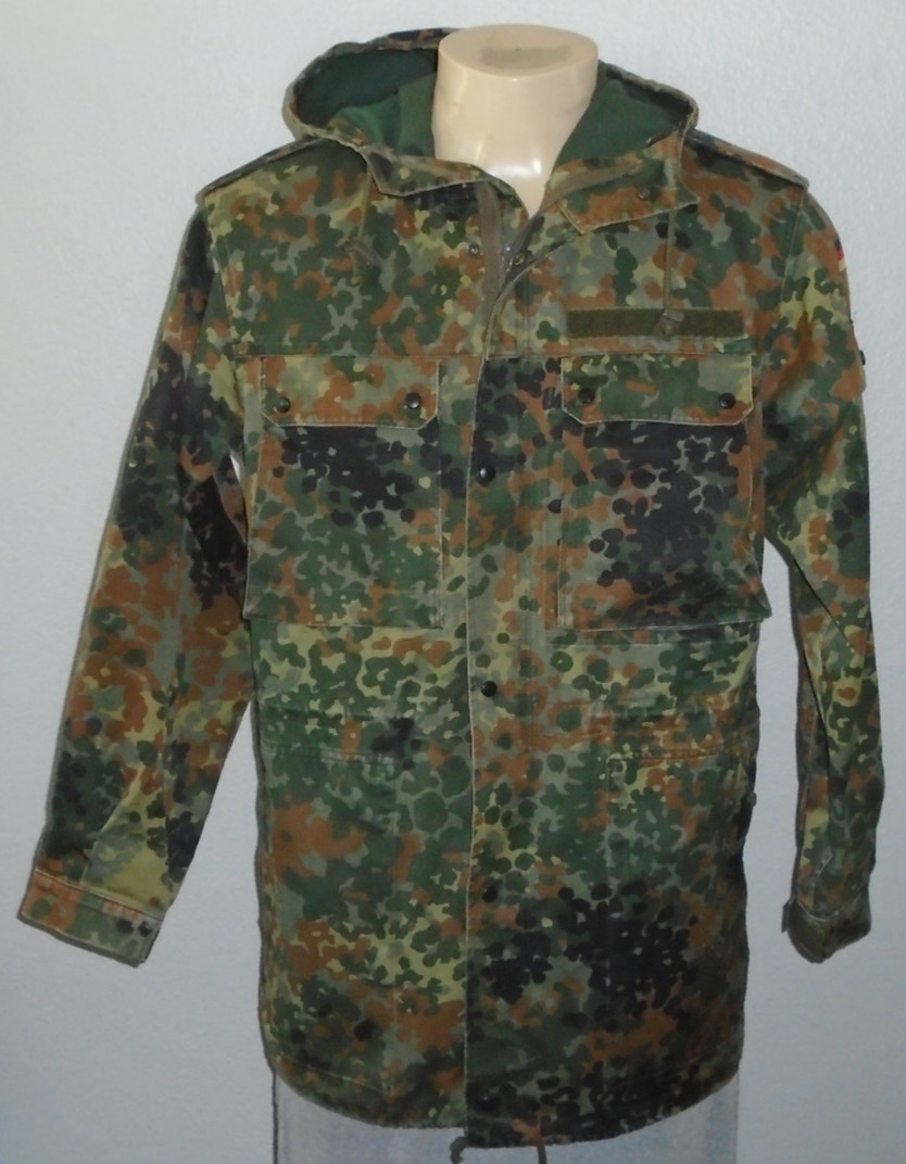 Vintage 1997 German Military Camo Jacket GE Scharrer Untergrb Men's GR.7 Medium