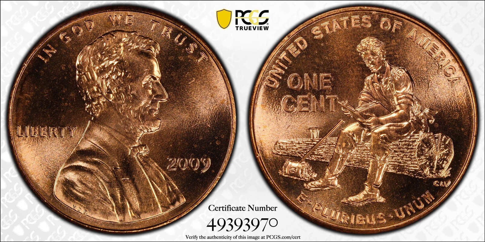 2009 Lincoln Formative Years Penny Red PCGS MS 65 RD Uncirculated