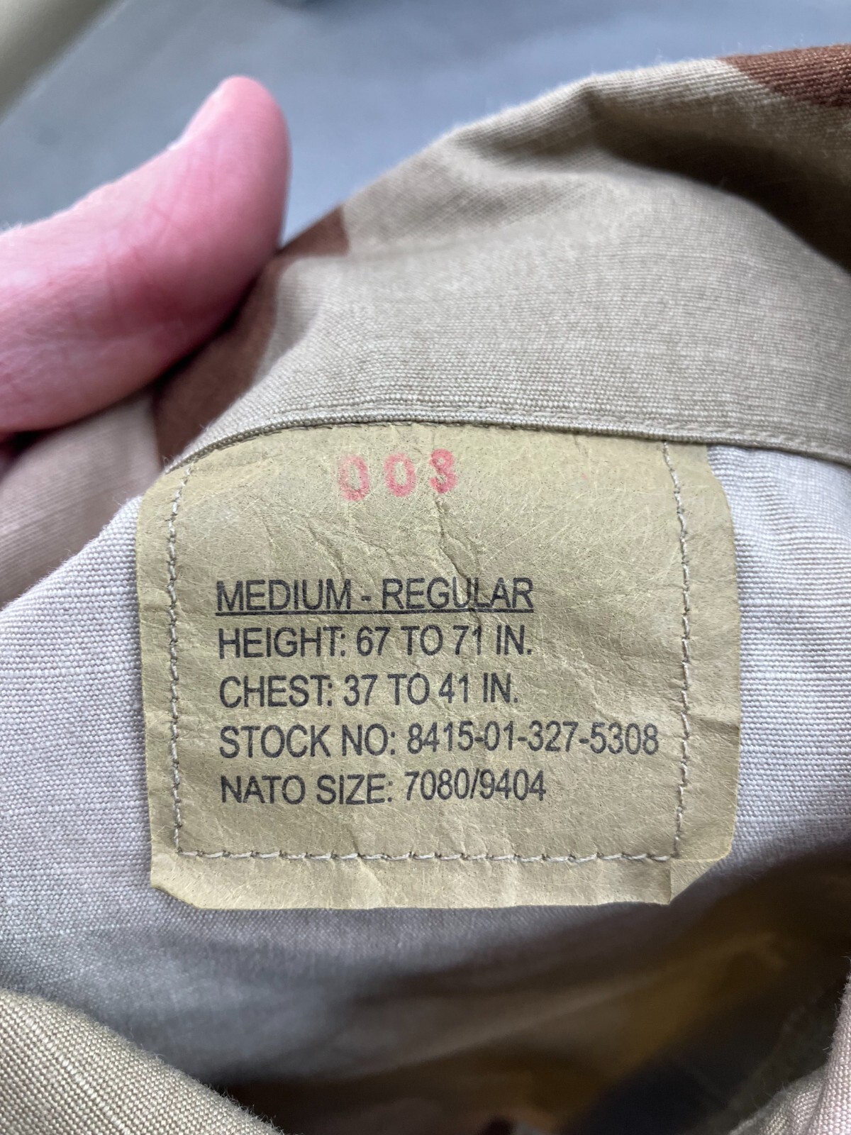 Military Jacket Mens Medium Brown Desert Camo Combat Utility Pockets Button Down