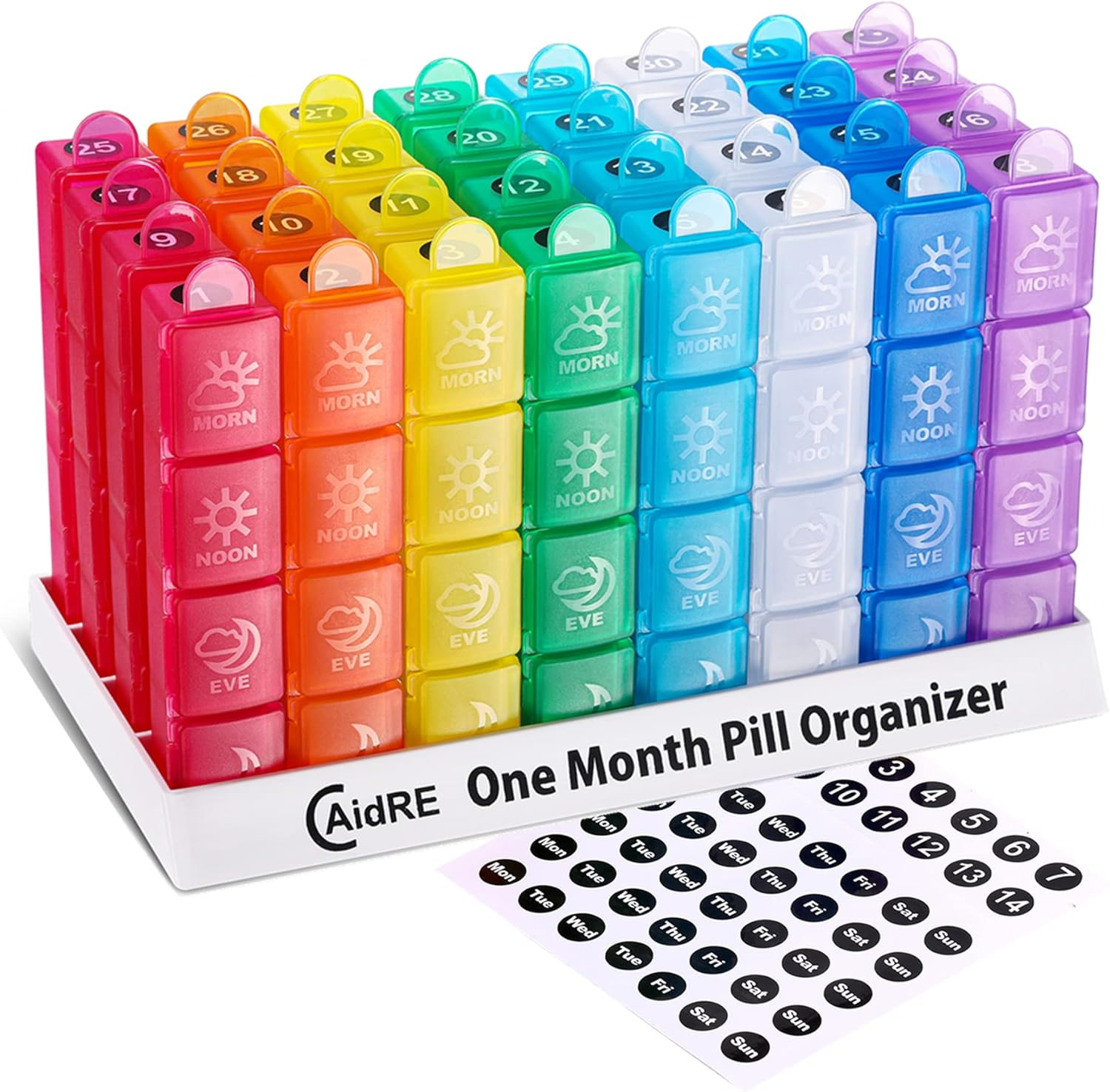 Monthly Pill Organizer 4 Times A Day, One Month Pill Organizer, Monthly Pill ...