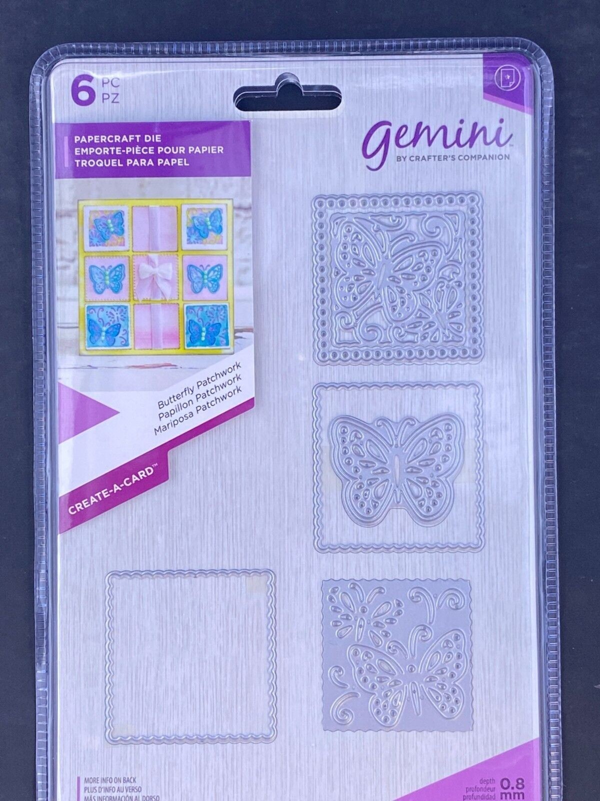 Crafter's Companion Gemini Butterfly Patchwork Create a Card CutCraft Die