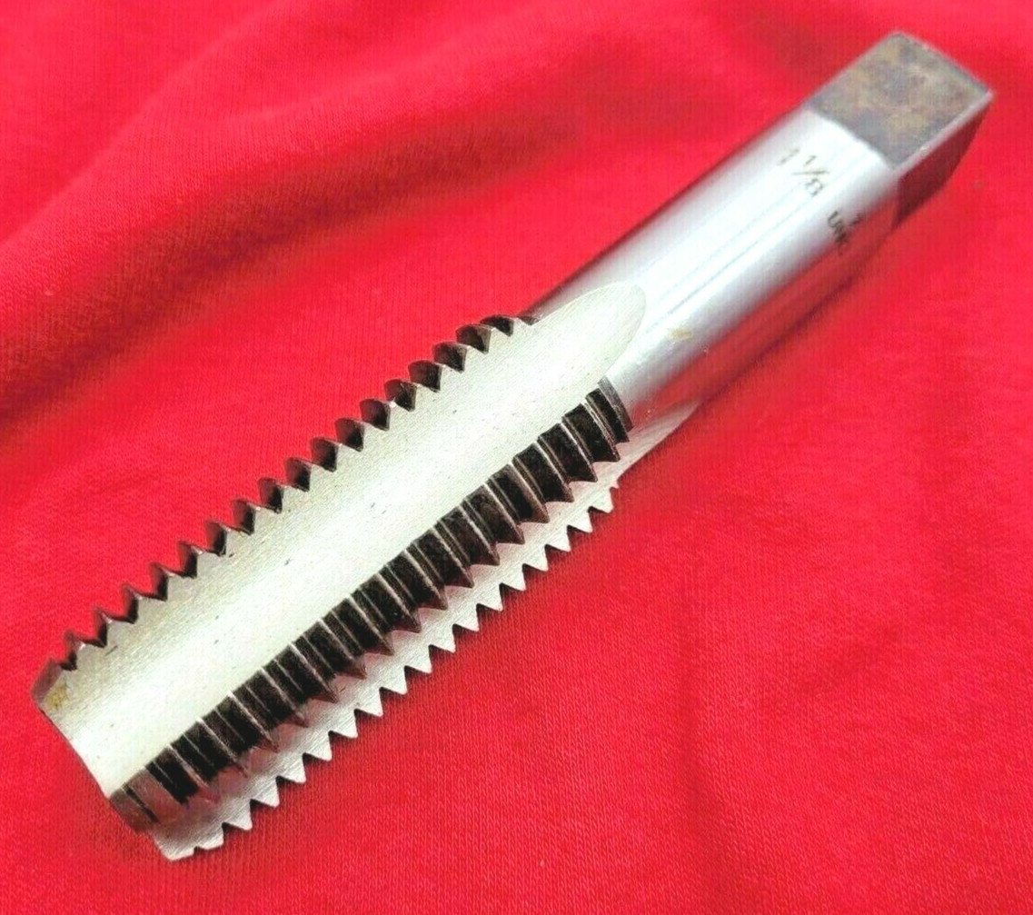 1-1/8"-7 NC Bottom Hand Tap DWTB 1-1/8-7 Carbon Steel 4Flute by Drill America