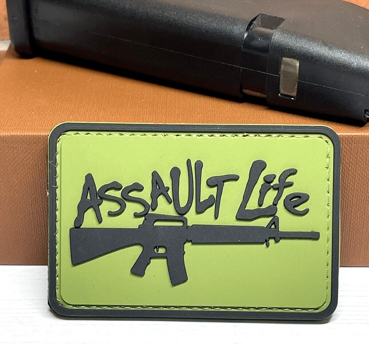 Assault Life PVC Patch - Tactical Morale Gun Patch -  AR15 Assault Rifle Patch