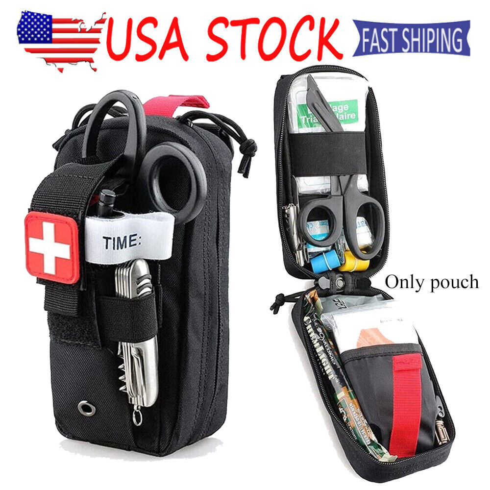Tactical Bag Waist Belt Pack Medical First Aid Kit Pouch for Military Outdoor US