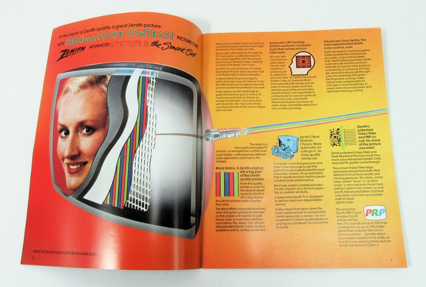 1985 ZENITH ADVANCED SYSTEM 3 THE SMART SET TELEVISION CATALOG VG