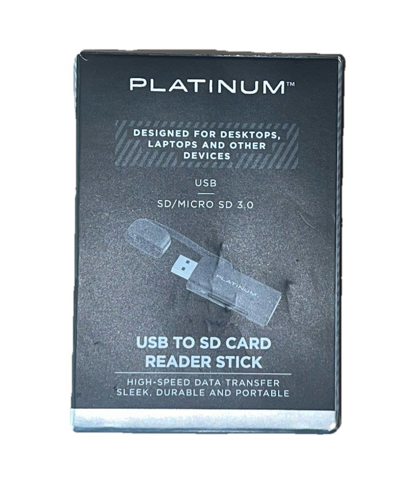 Platinum USB to SD/ MICRO SD 3.0 Memory Card Reader - Black PT-CRSA1