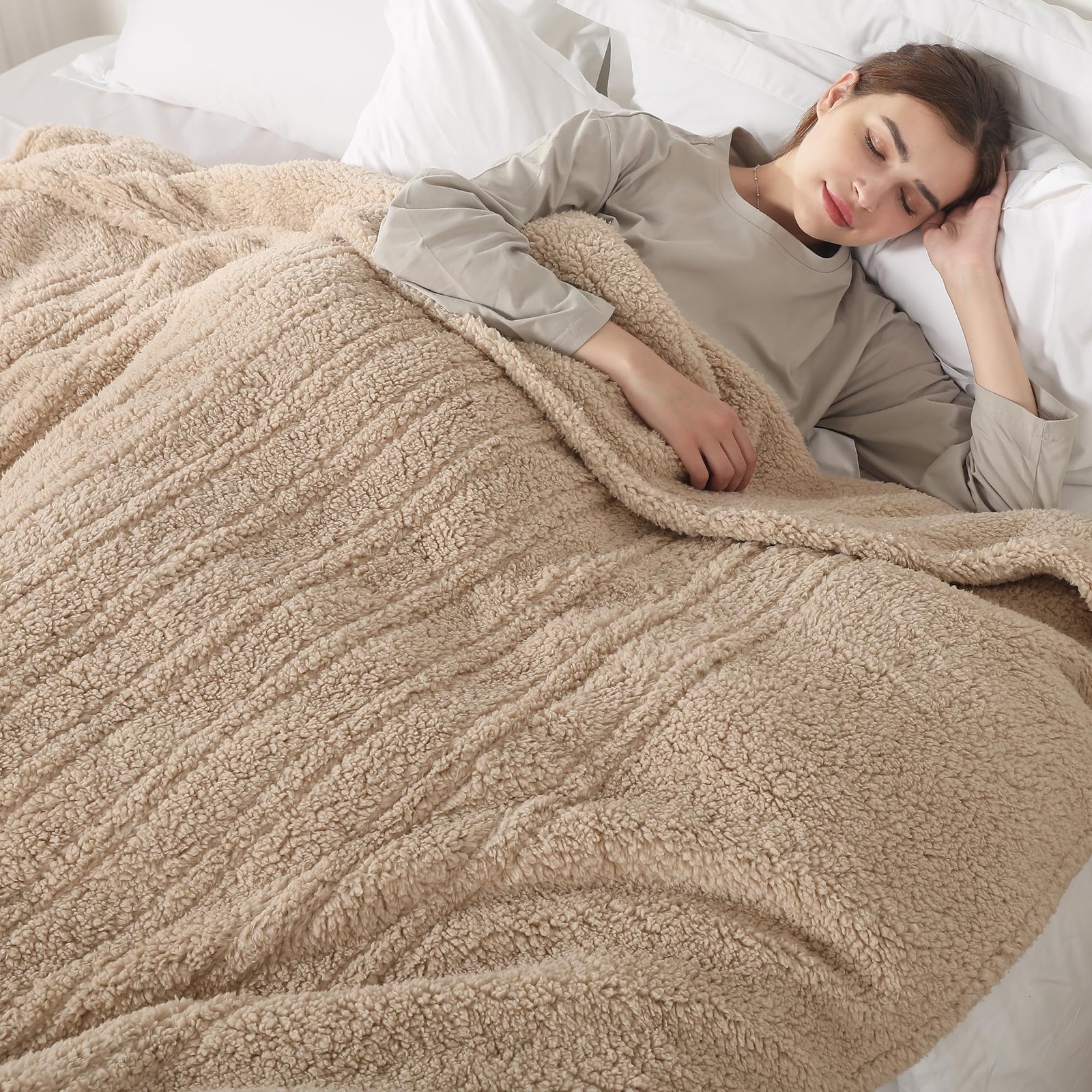 ESTINGO Full Size Heated Blanket, Heating Blanket FULL-72x84, A-milk Coffee