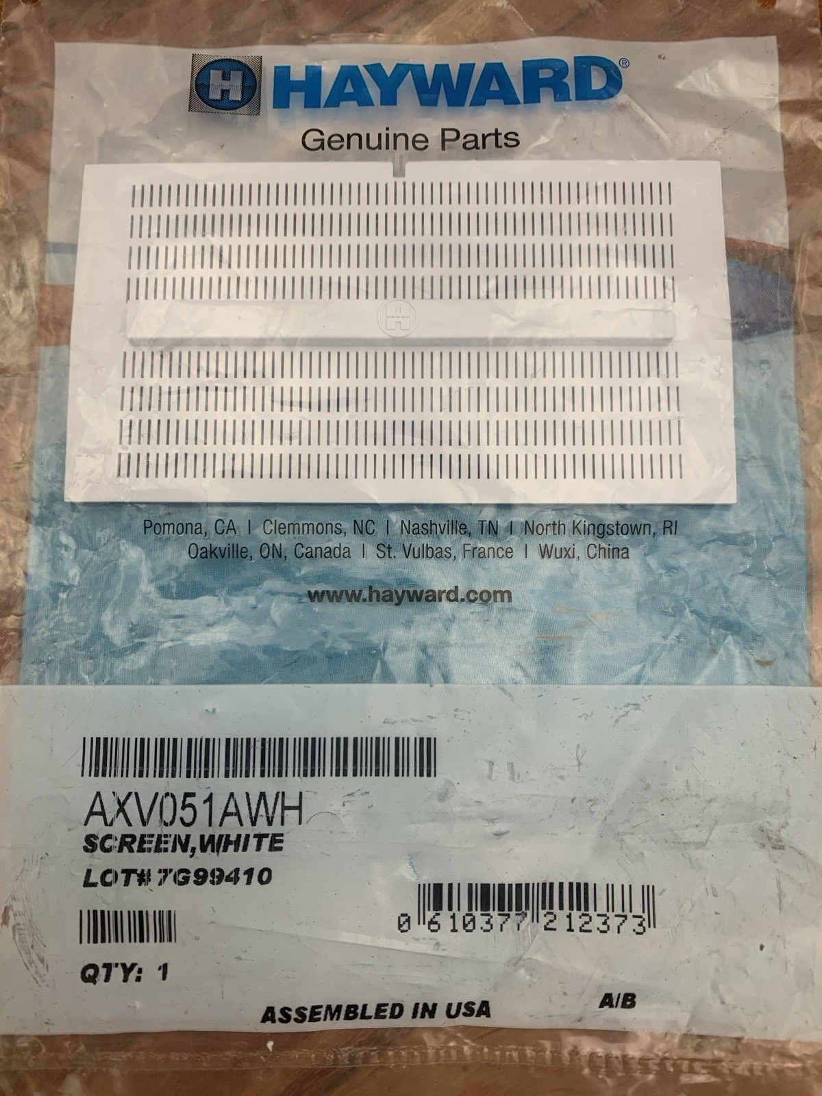 Genuine AXV051AWH Rear Screen Compatible with Hayward Navigator Pro Pool Cleaner