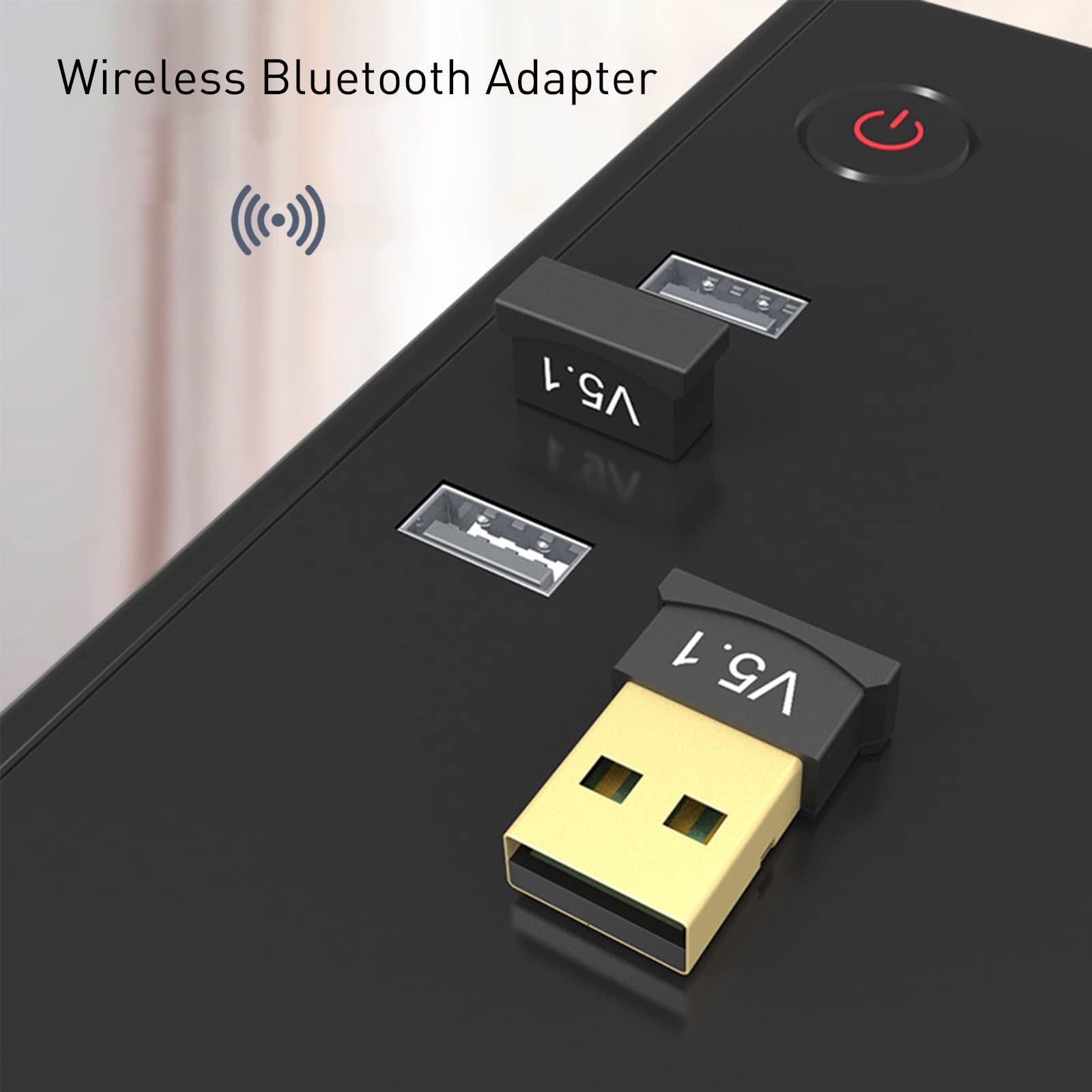 2 Pack Bluetooth Adapter for PC, Wansurs USB Bluetooth Adapter 5.1 EDR, BT Do...