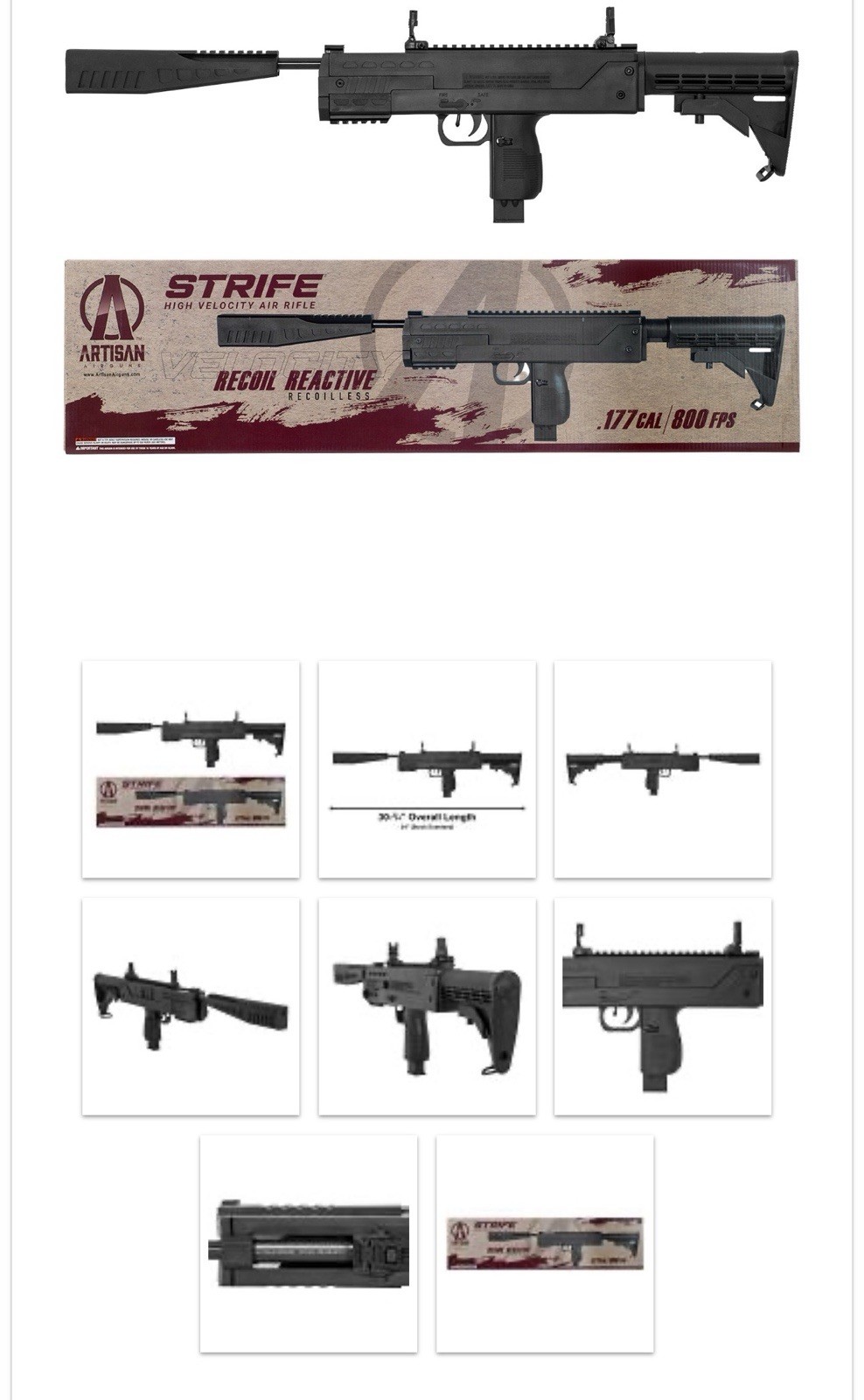 Artisan Airguns .177 cal. Strife Recoilless Break Barrel