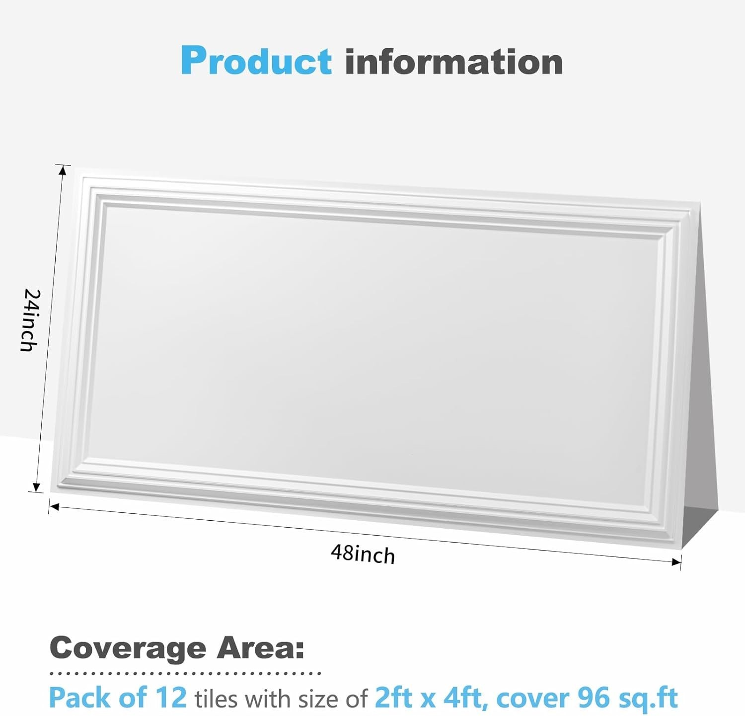 Drop Ceiling Tiles 48x24, Decorative PVC Ceiling Panels, Waterproof Rustproof...
