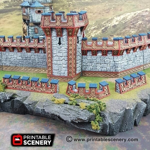Ironhelm Barricades Miniature 3D Printed Role-Playing Tabletop War DND (32mm)