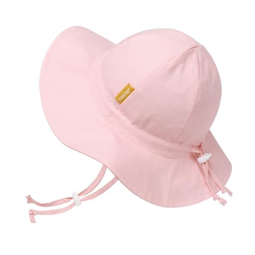 Baby Girl Sun Hat with UPF 50+ Outdoor Adjustable Toddler Beach Hat 2-4T Pink