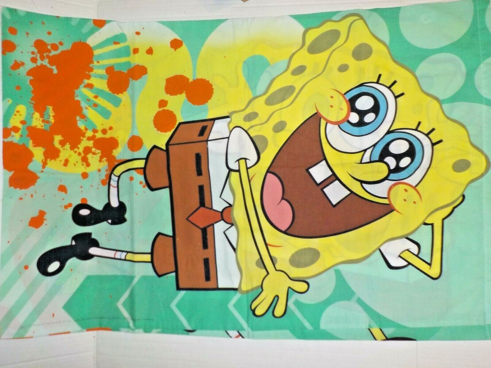 SPONGEBOB SQUARE PANTS PILLOWCASE 2010 VIACOM