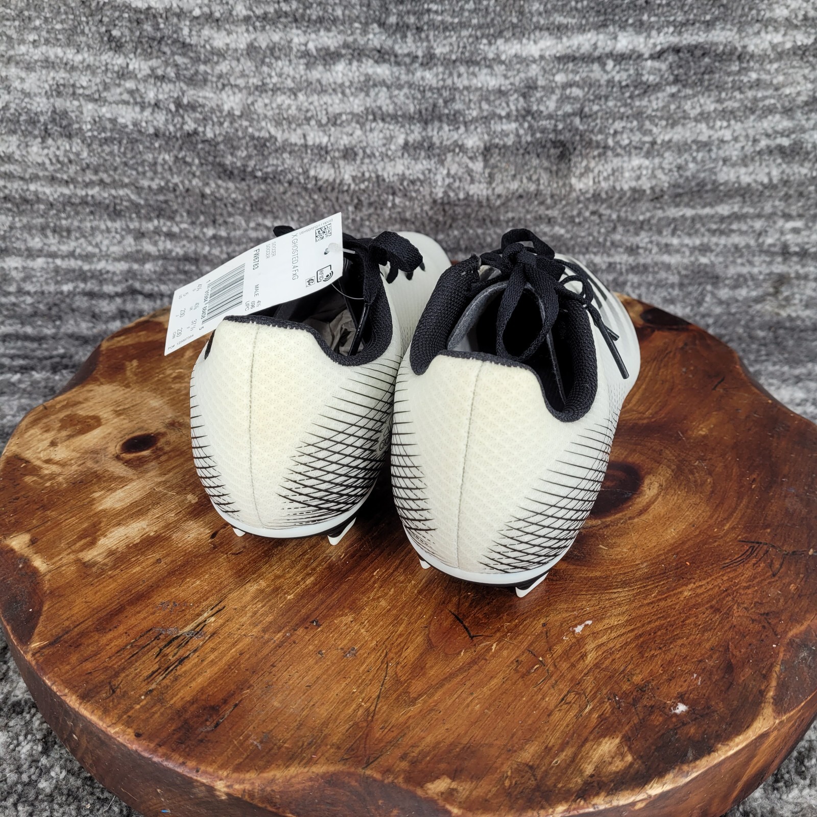 Adidas Ghosted X White/Black Men’s US 5 Soccer Cleat Shoes