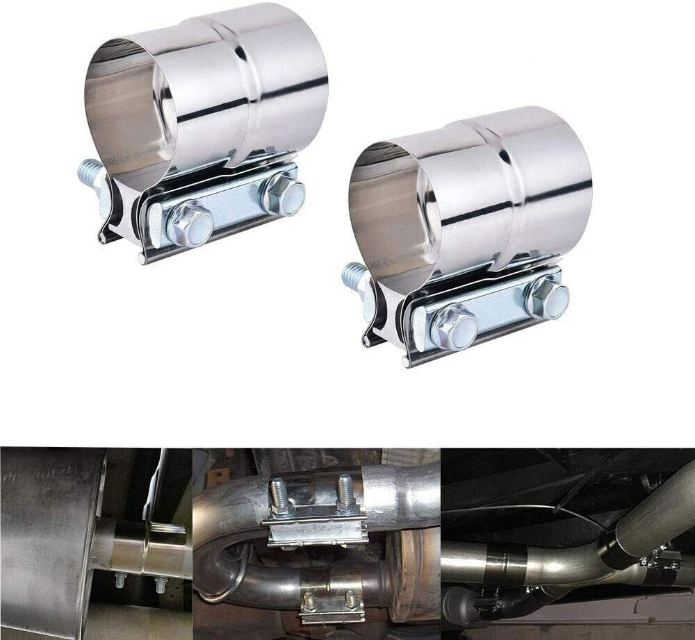 5" inch 2pack Stainless Steel 304 Lap Joint Clamp Heavy Duty Exhaust Band Clamp