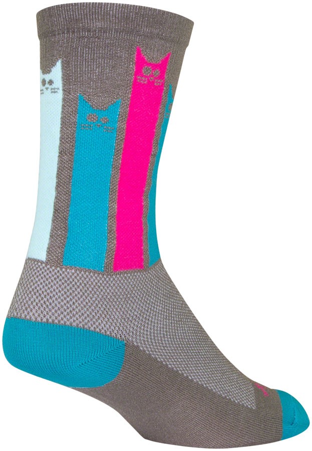 SockGuy Crew Socks 6" Large/XL Multi-Color Unisex Synthetic