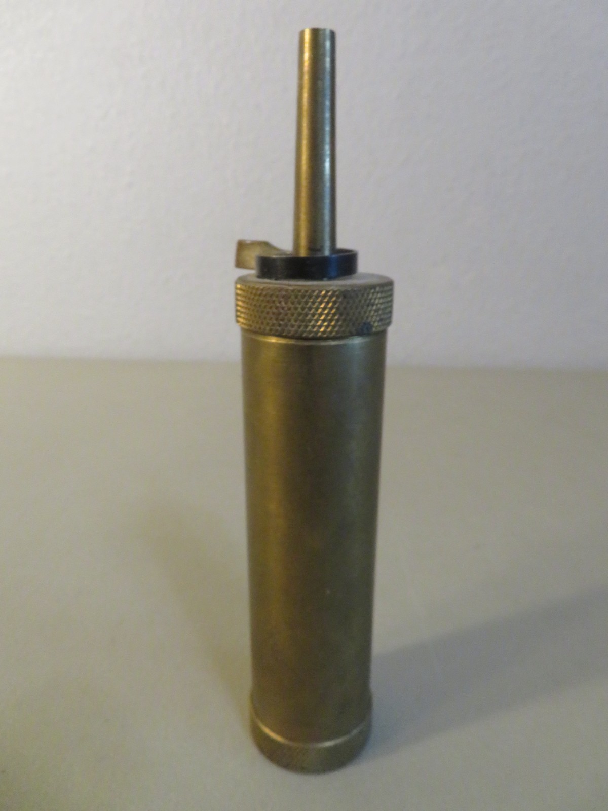 Vintage CVA Solid Brass Black Powder Flask for Muzzle Loaders Made In Italy