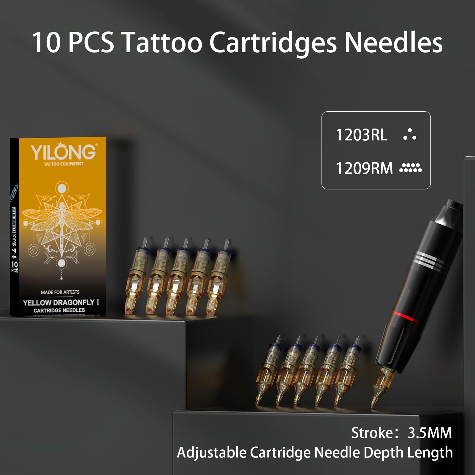 Wireless Tattoo Kit for Beginners - Machine 3Mm, Black One Battery