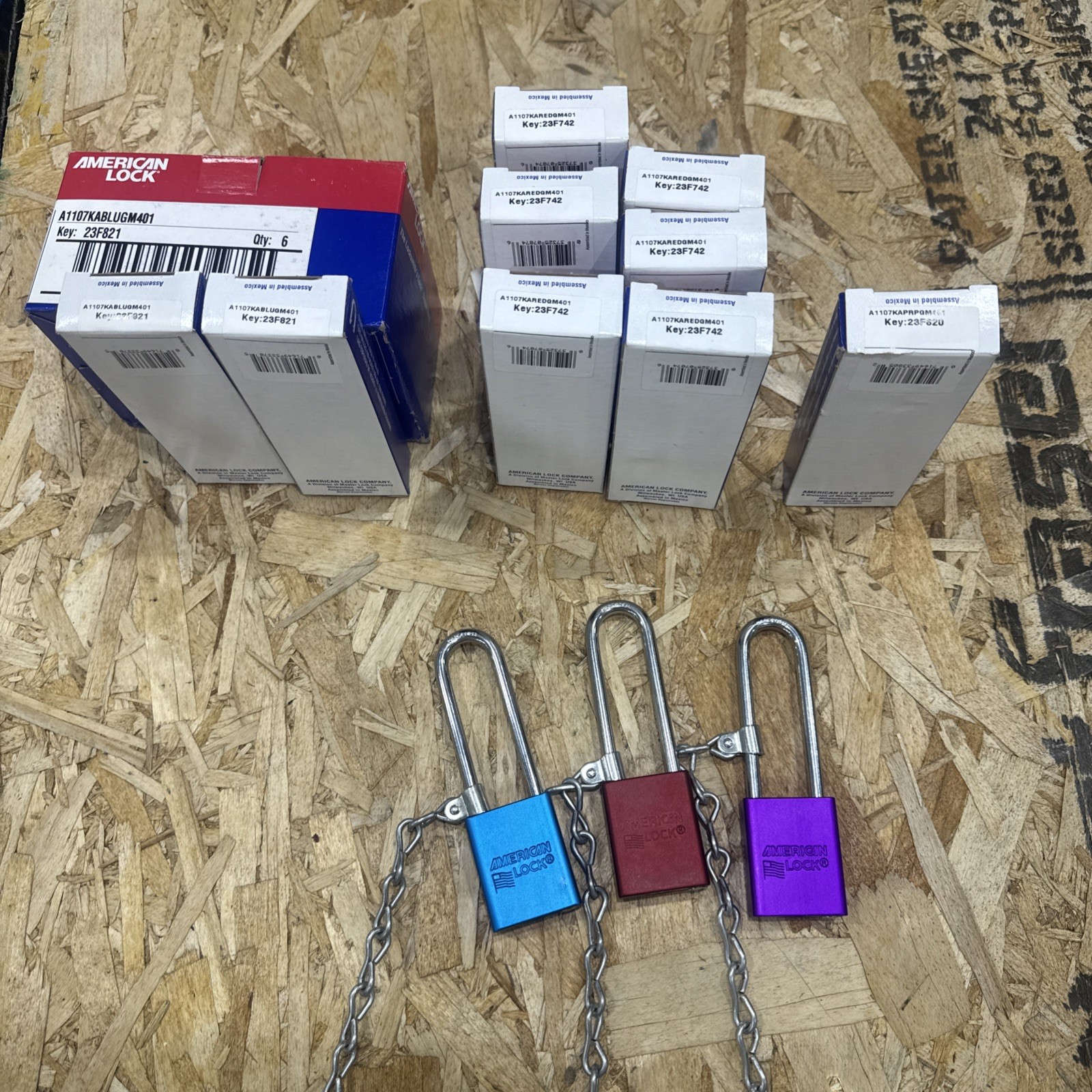Box of - American Lock Lockout Padlock Red A1107 Locks