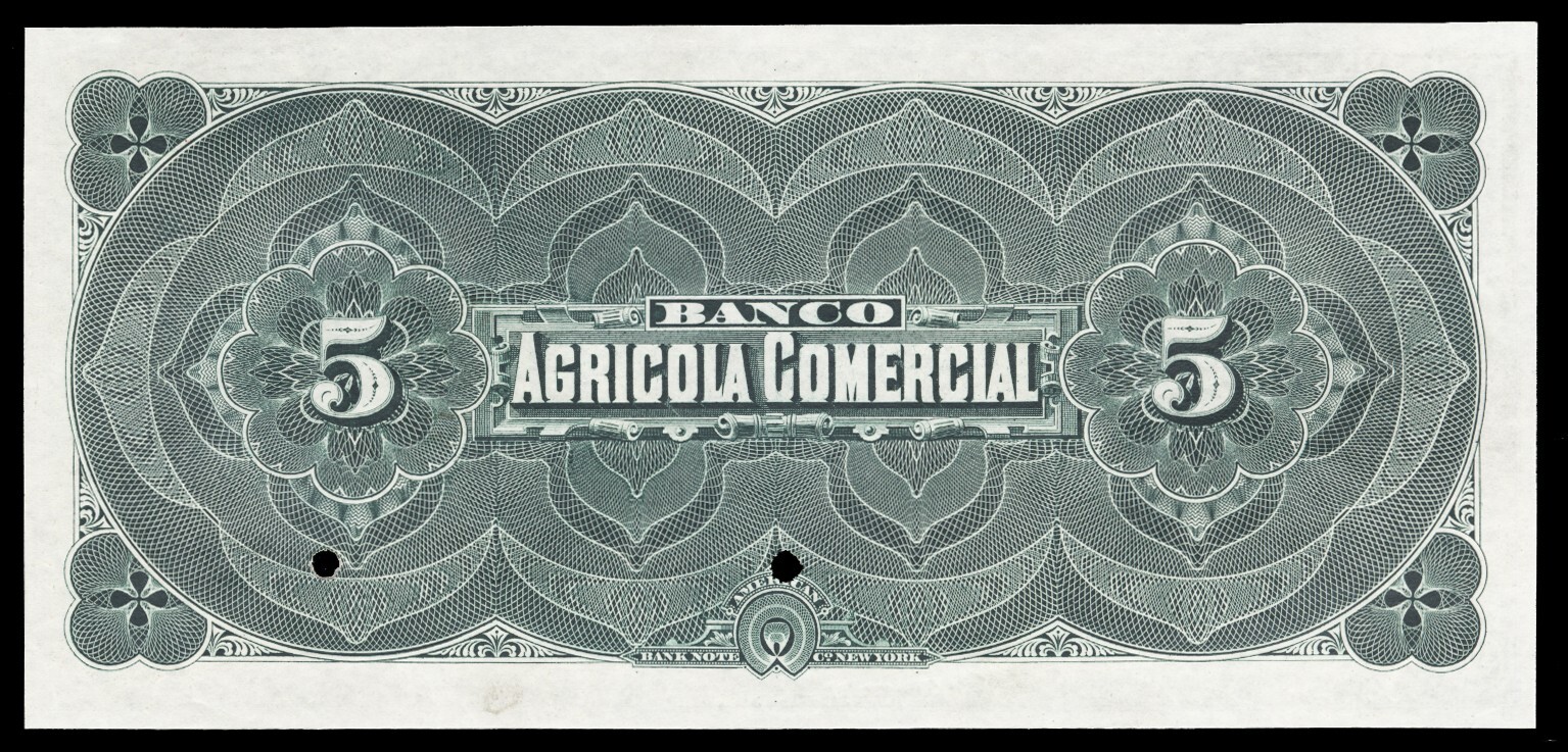 El Salvador PS102as, Specimen Banknote.