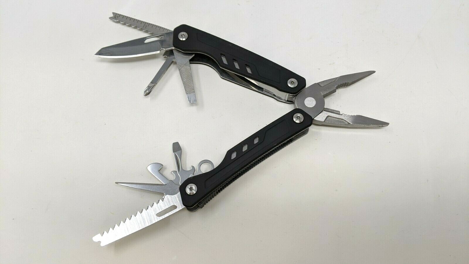 Ozark Trail 17 in 1 Multi Tool Black Rubber Coated Handle Stainless **Various**