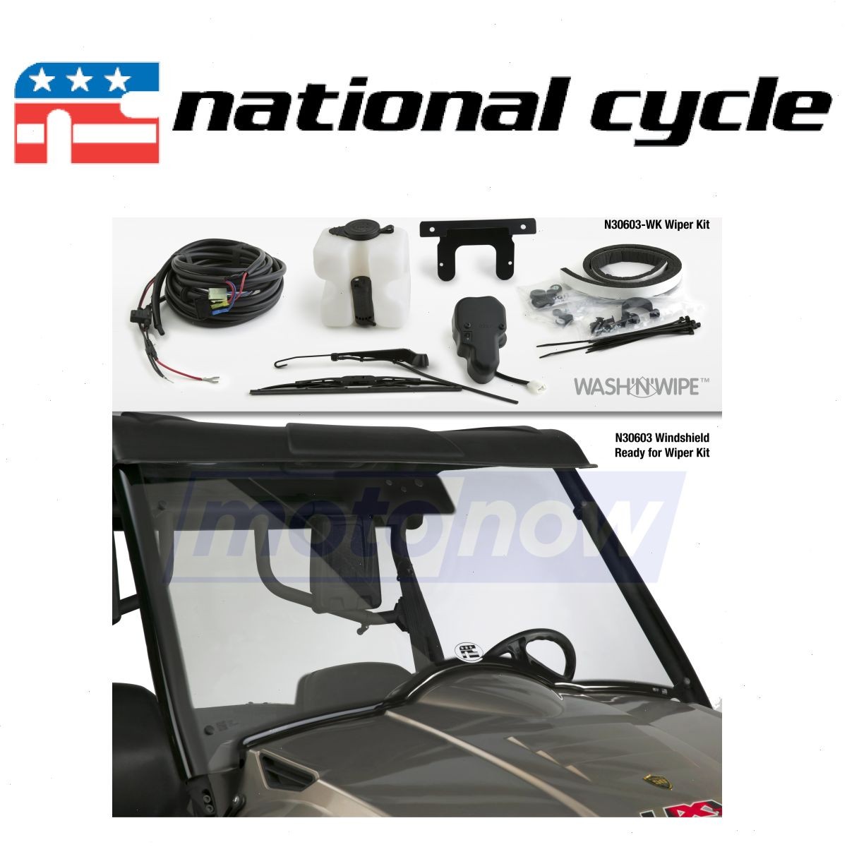 National Cycle 3D Wash N Wipe Kit for 2018-2019 KYMCO UXV 700i - Windshield bv