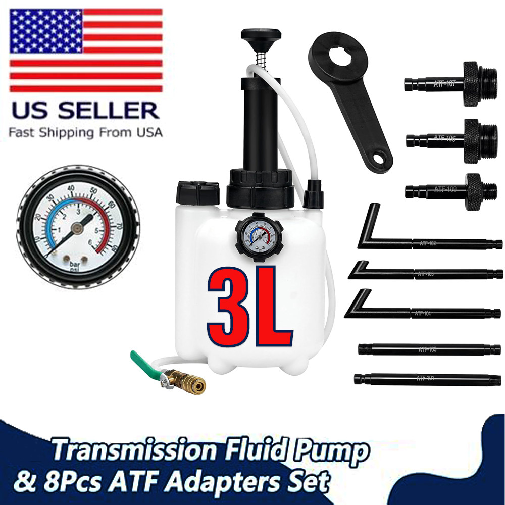 3L Transmission Fluid Pump Oil Manual Tool With 8pc ATF Adaptors Filler System
