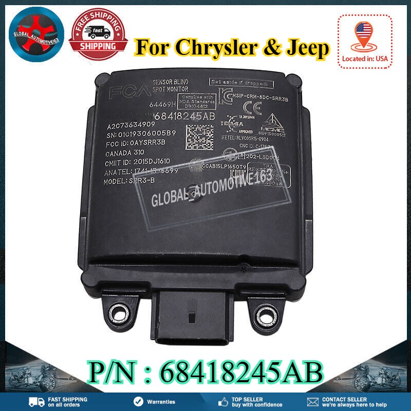 Blind Spot Radar Sensor For 2016-20 Jeep Grand Cherokee Dodge Durango 68418245AB