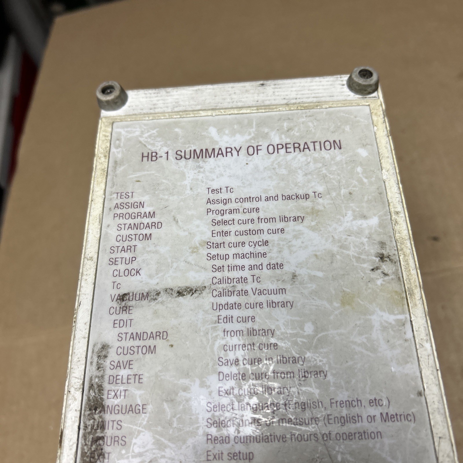 WichiTech HB-1 Composite Repair System with 4 Thermocouple Inputs Untested/As Is