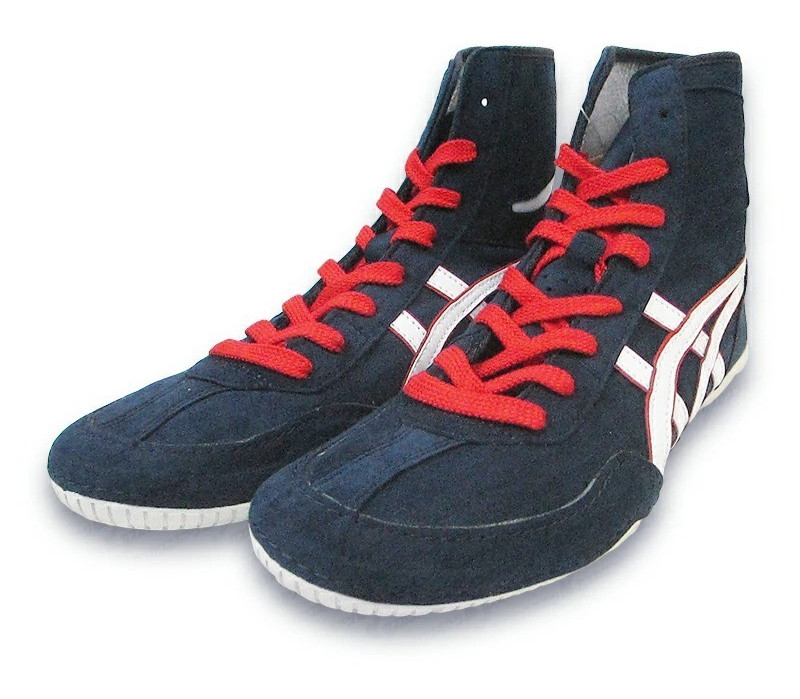 asics Boxing Wrestling Shoes Navy White Line Red 1083A001 NEW EX-EO TWR900