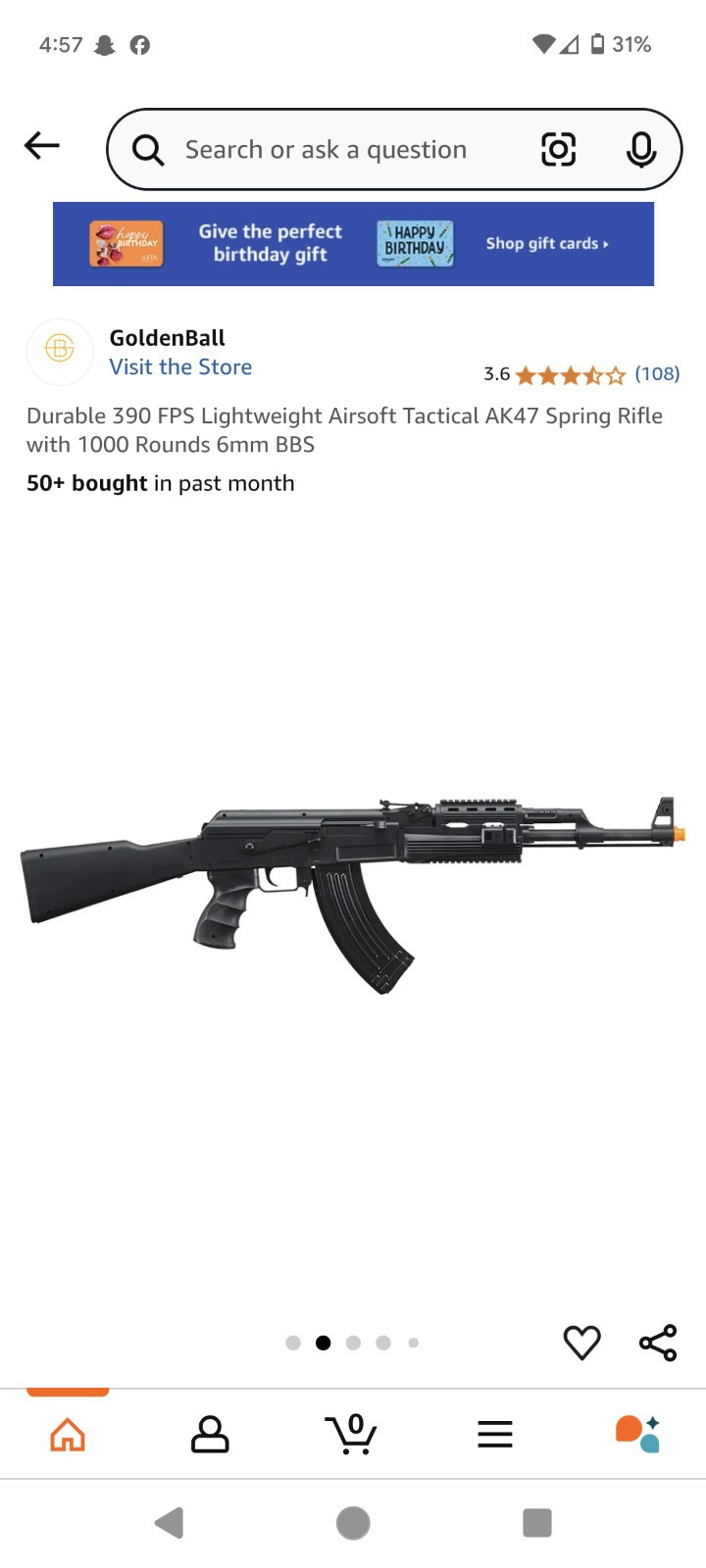 Airsoft Ak47 Lancer Tactical