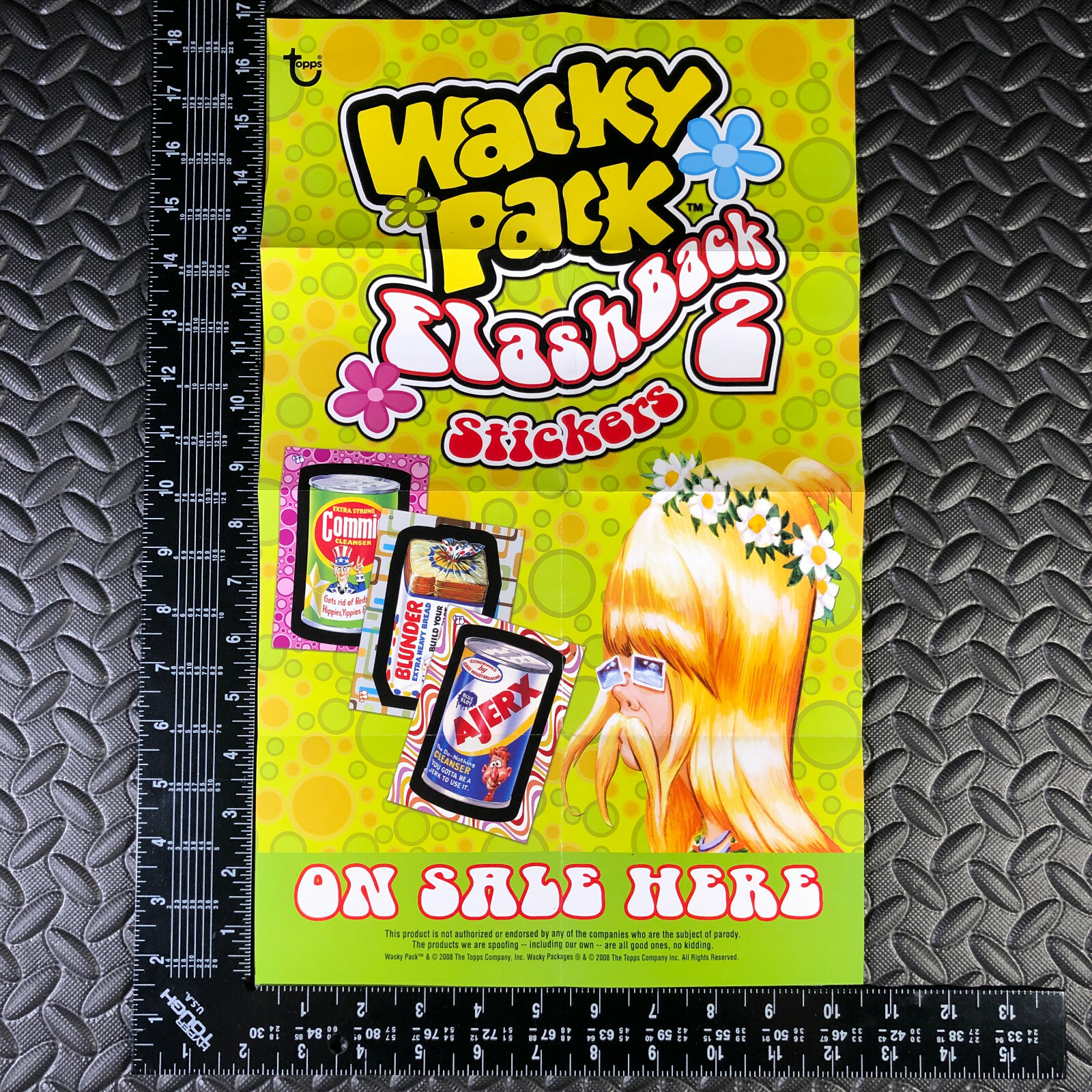 WACKY PACKAGES FB2 2008 FLASHBACK SERIES 2 BOX TOPPER WINDOW POSTER AD PROMO