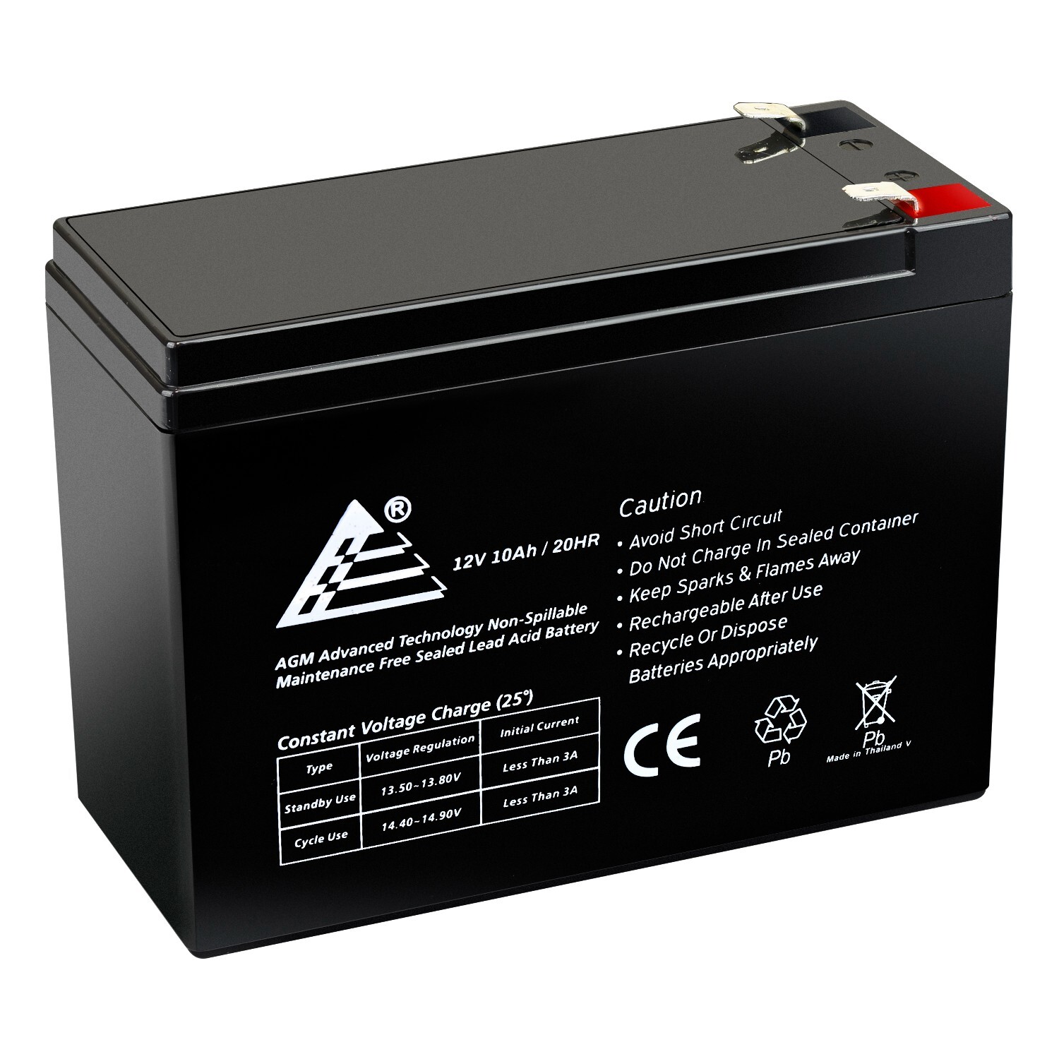 12V 10AH_Universal Multipurpose Rechargeable Sealed Lead Acid Battery with F2