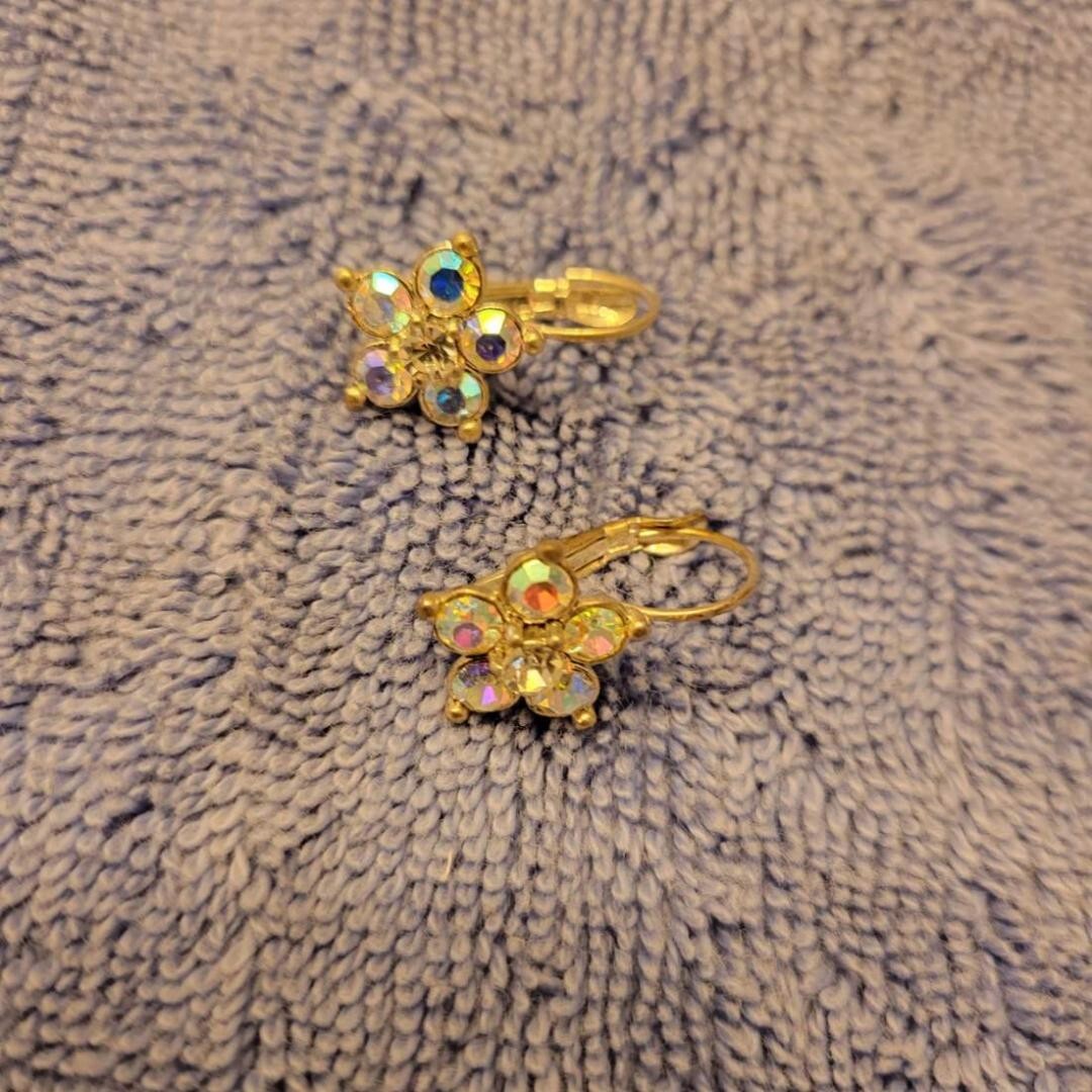Costume Jewelry 3 different pairs of Rhinestone Pierced Earrings.