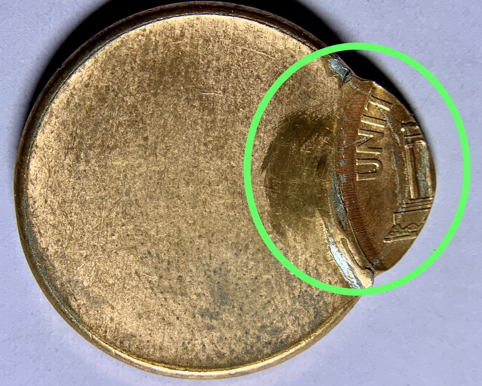 wheat penny STRIKE ERROR! 90% MISS! Passed Thru Circ?RARE Miss! Huge Price Drop!