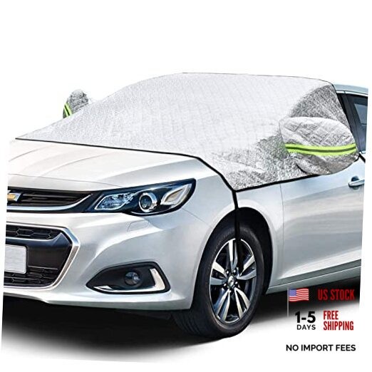 Windshield Cover for Ice and Snow, Car Windshield Snow Cover 4-Layer Silver