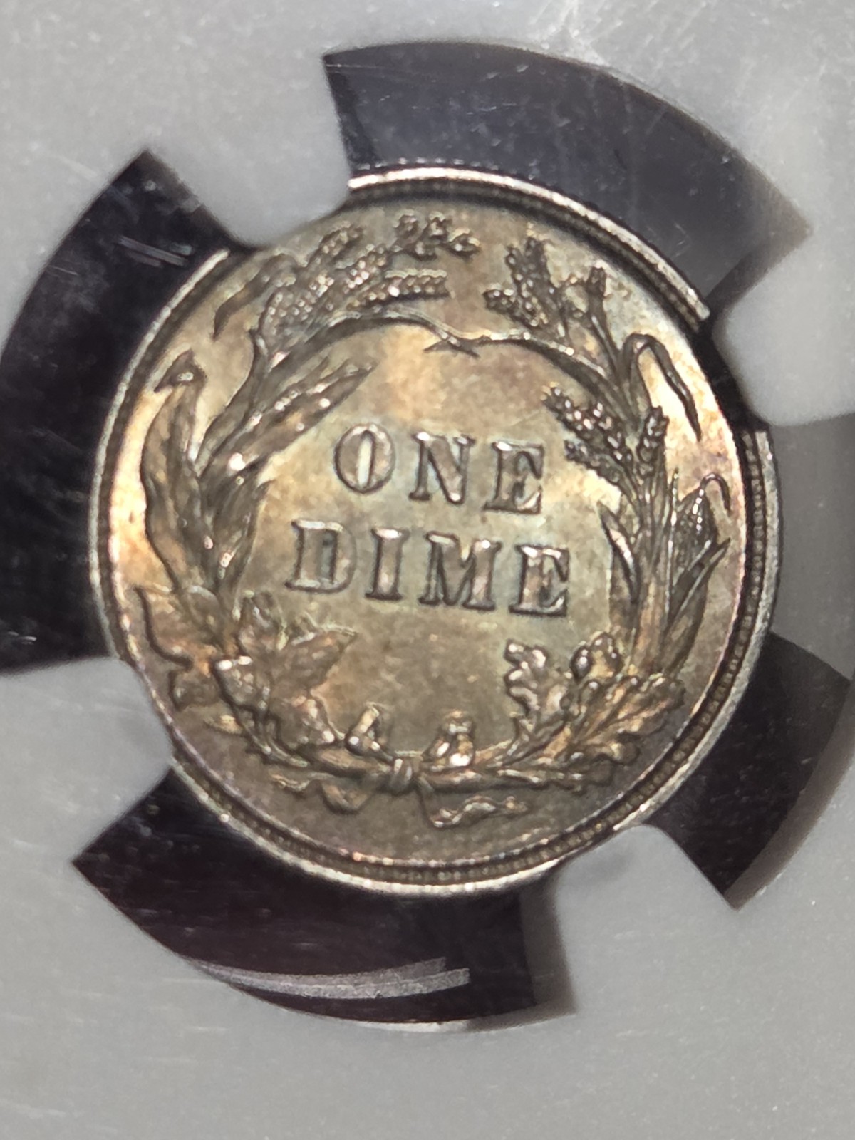 1892 Barber Dime 10c NGC MS63 Toned