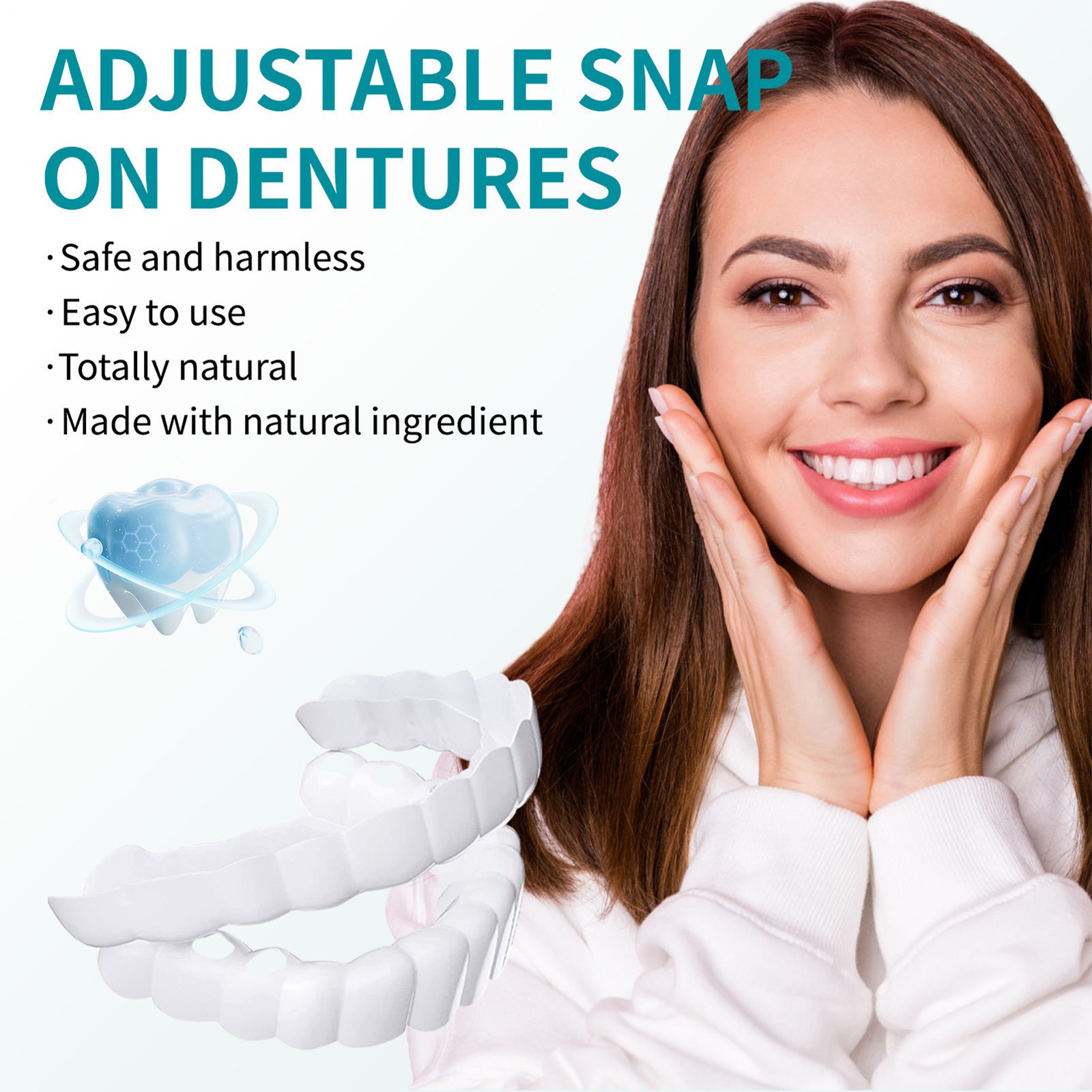 Teeth Dentures Tooth Replacement Set Upper And Lower Dentures For High Grade