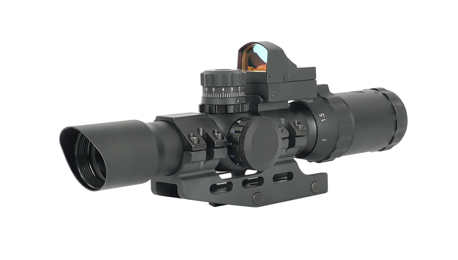 Trinity Force 1-4x28 ASSAULT OPTIC Mil Dot P4 Sniper Matte Black - NT1428BH