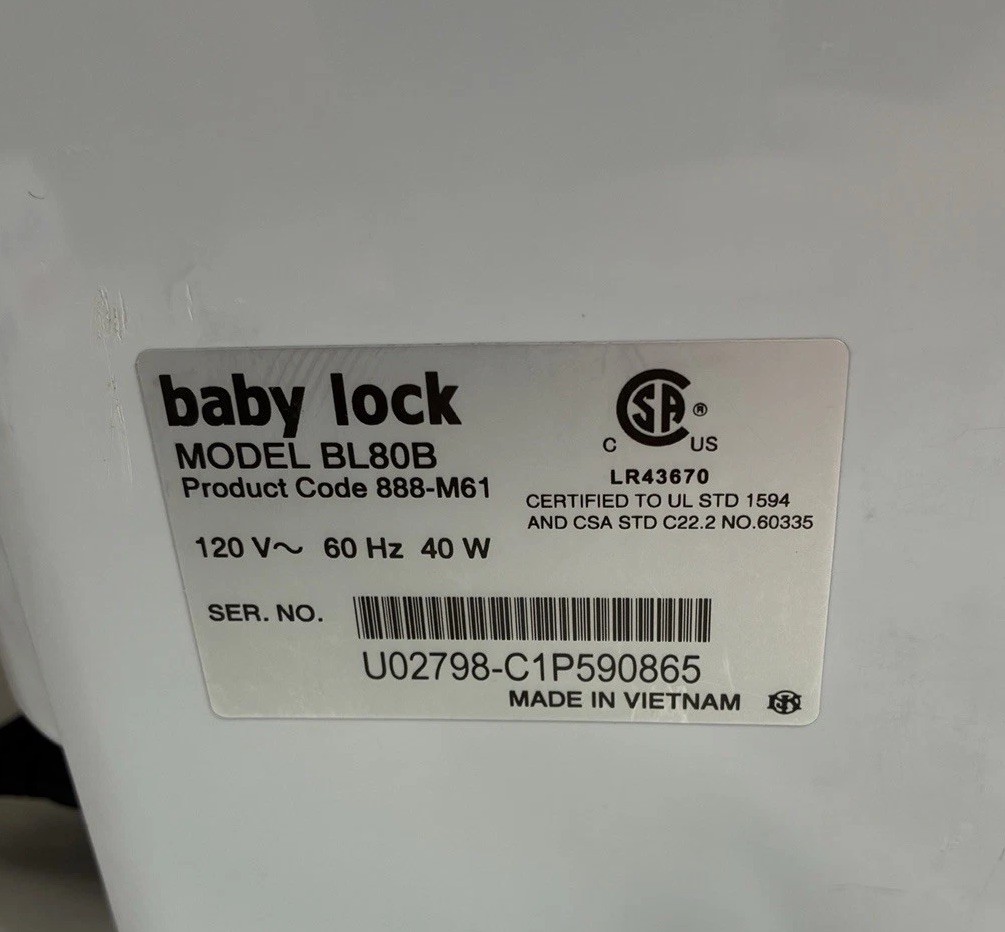 baby lock BL80B Sewing Machine, With LCD Display.
